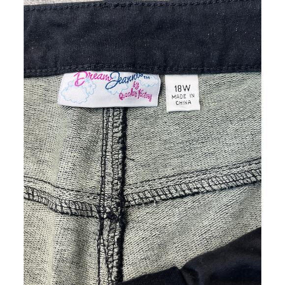 Dream Jeanne by Quacker Factory Women's Pull‎ On Crop Pants Stretch Black 18W - Picture 9 of 10
